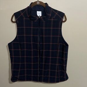 Walter Hagen Navy Plaid Vest